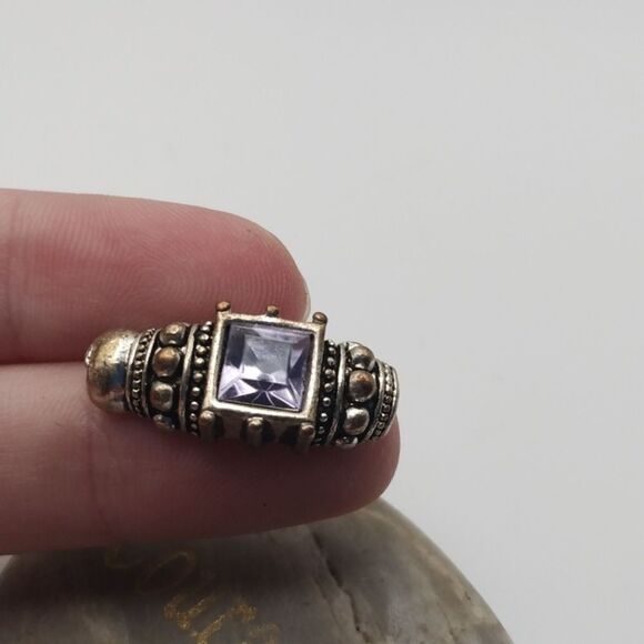 Light amethyst crystal charm‎ pendant